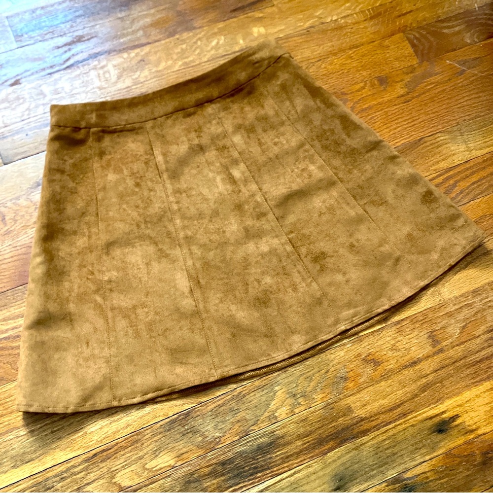 BCBG faux suede skirt